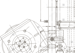 engineering drawing closeup